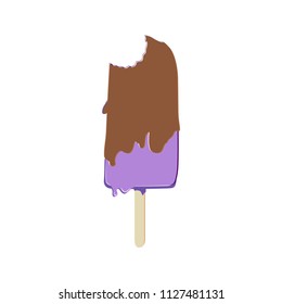 Vector illustration of an ice cream or popsicle isolated over white background.