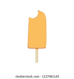 Vector illustration of an ice cream or popsicle isolated over white background.