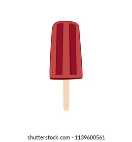 Vector illustration of an ice cream or popsicle isolated over white background.