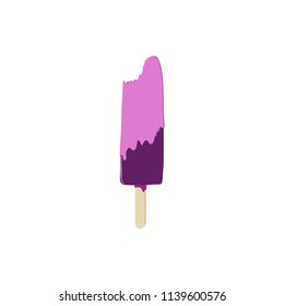 Vector illustration of an ice cream or popsicle isolated over white background.