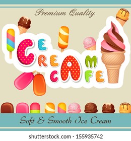 vector illustration of Ice cream Poster design