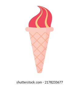 Vektorgrafik von Eis in Waffelkegel 