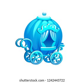 vector illustration of ice crystal fabulous carriage