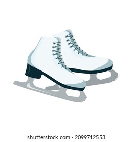 Vector illustration of ice figure skate. Winter sport skates icons. figure skates ready for your design on a white background