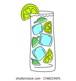 Vector illustration of ice Lemonade