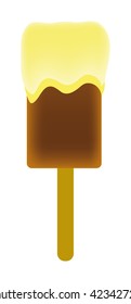 vector illustration of ice lolly isolated on white background