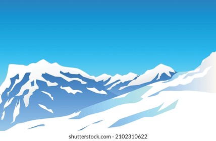 Vector illustration of ice mountain