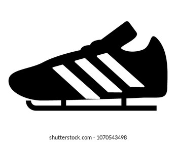 Vector illustration of a Ice Skate Shoe Icon