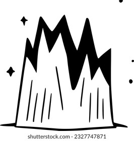 vector illustration of ice wall icon