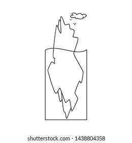 Vector illustration of iceberg and ice logo. Set of iceberg and sea vector icon for stock.