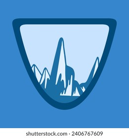 VECTOR ILLUSTRATION OF ICEBRURG WINTER LOGO BADGE DESIGN 