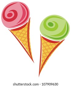 Vector illustration of ice-cream