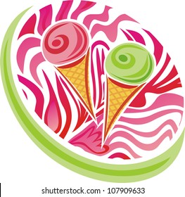 Vector illustration of ice-cream