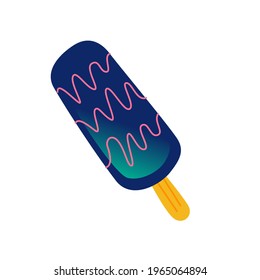 Vector illustration of a ice-cream on a white isolated background