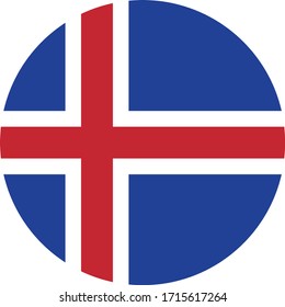 Vektorillustration unter isländischer Flagge