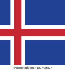 vector illustration of Iceland flag