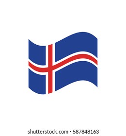 vector illustration of Iceland flag