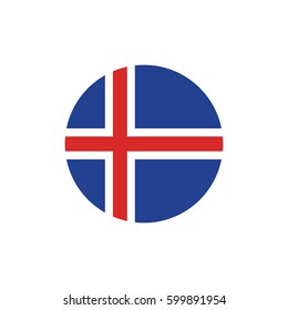 vector illustration of Iceland flag