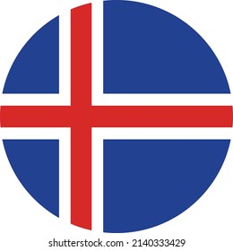 vector illustration of Iceland flag sign symbol