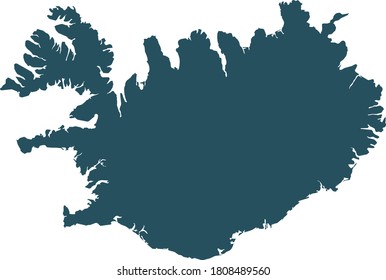 ilustración vectorial del mapa de Islandia