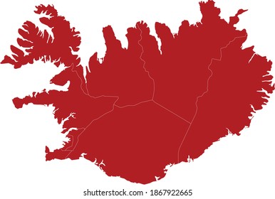 vector illustration of Iceland map
