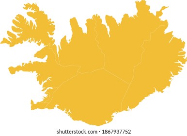 vector illustration of Iceland map