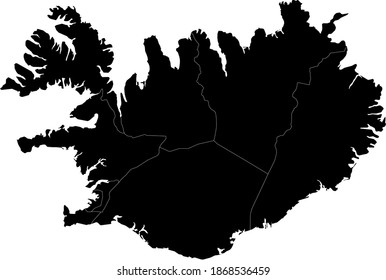 vector illustration of Iceland map
