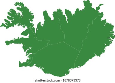 vector illustration of Iceland map