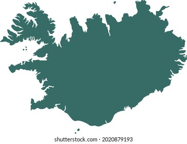 vector illustration of Iceland map