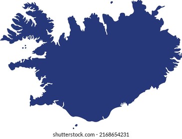 Vector Illustration of Iceland map