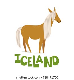 Vector illustration of Icelandic Horse