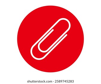 Vector illustration of clip.　Simple icon.