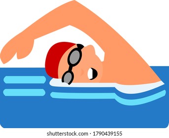Vector illustration of icon about swimming concept