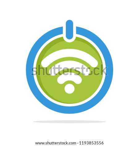 Vector illustration icon with access control concept of signal switching