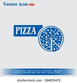 Vector illustration of icon for advertising pizza