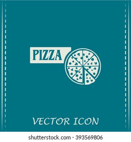 Vector illustration of icon for advertising pizza