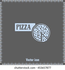 Vector illustration of icon for advertising pizza
