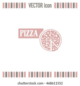 Vector illustration of icon for advertising pizza