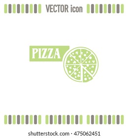 Vector illustration of icon for advertising pizza