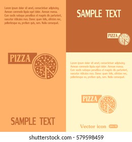 Vector illustration of icon for advertising pizza