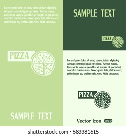 Vector illustration of icon for advertising pizza