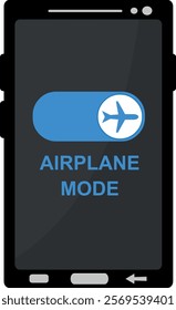 vector illustration icon airplane mode for mobile phone or smartphone device