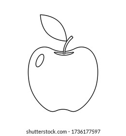 Vector Illustration icon Of Apple