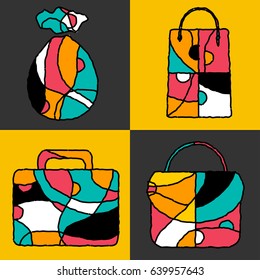 vector illustration of the icon bag