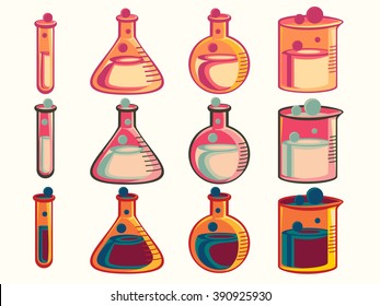 Vector illustration of icon beaker