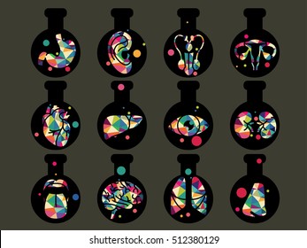 Vector illustration of icon beaker