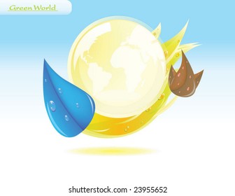 vector illustration icon "beautiful world"