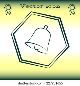 Vector illustration of icon bell 