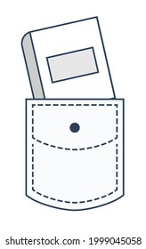 Vektorgrafik, Symbol, in der Tasche buchen.