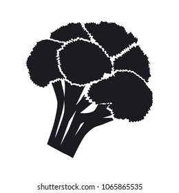 Vector illustration icon of a broccoli